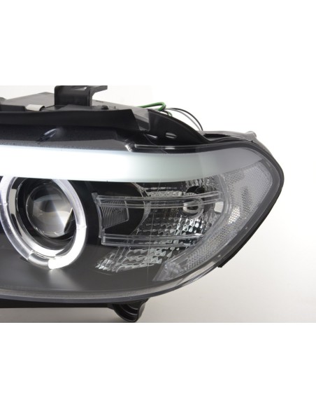 Set di fari Xenon Daylight LED DRL look BMW X5 E53 03-06 nero