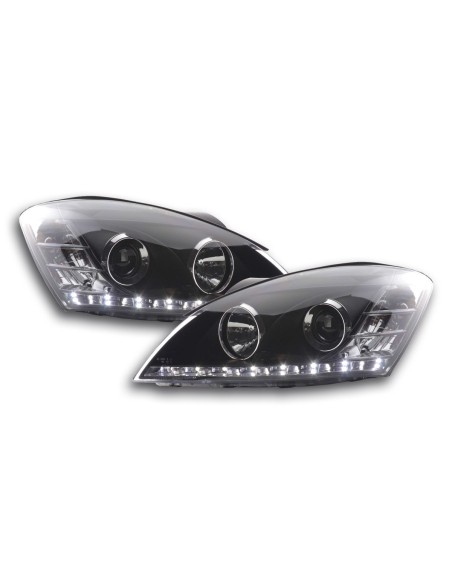 Set di fari Daylight LED DRL look Kia cee'd 5 porte. Tipo ED 06-09 nero