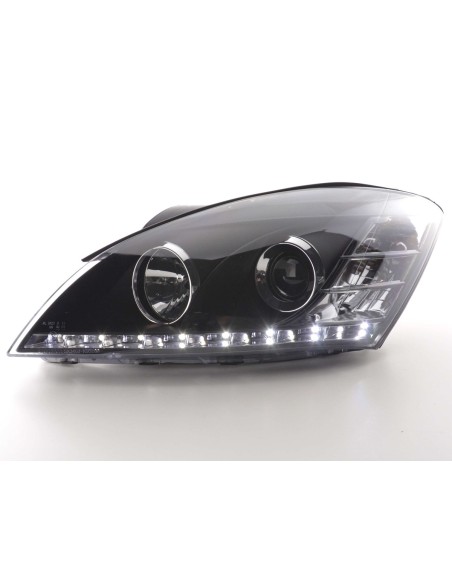Set di fari Daylight LED DRL look Kia cee'd 5 porte. Tipo ED 06-09 nero