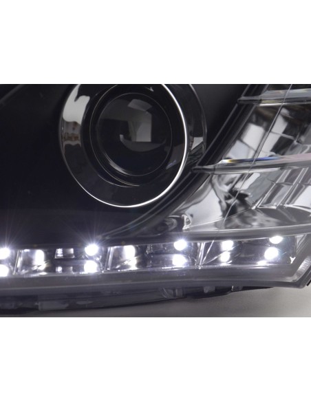 Set di fari Daylight LED DRL look Kia cee'd 5 porte. Tipo ED 06-09 nero