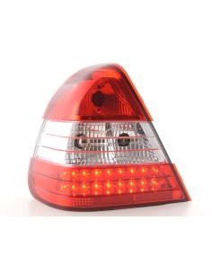 Set di luci posteriori a LED Mercedes Classe C tipo W202 96-00 trasparente / rosso