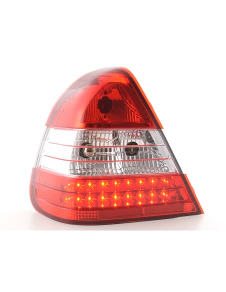 Set di luci posteriori a LED Mercedes Classe C tipo W202 96-00 trasparente / rosso
