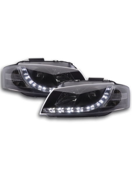 Daylight faro LED DRL look Audi A3 tipo 8P 03-07 nero