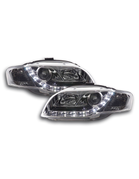 Faro Daylight LED DRL look Audi A4 tipo 8E 05-07 cromato