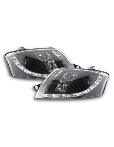 Set di fari Daylight Luci di marcia diurna a LED Audi TT tipo 8N 98-06 nere