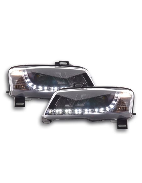 Faro Daylight LED DRL look Fiat Stilo 3 porte. Tipo 192 01-07 nero
