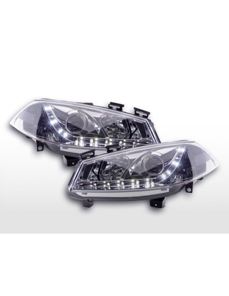 Faro Daylight LED DRL look Ford Fiesta tipo MK6 03-07 cromato