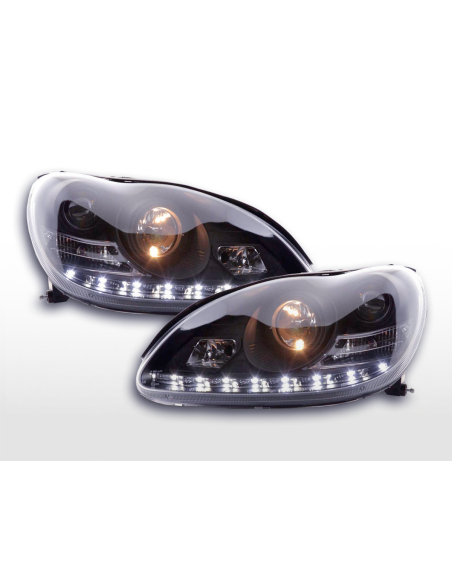 Daylight faro LED DRL look Mercedes Classe S W220 02-05 nero