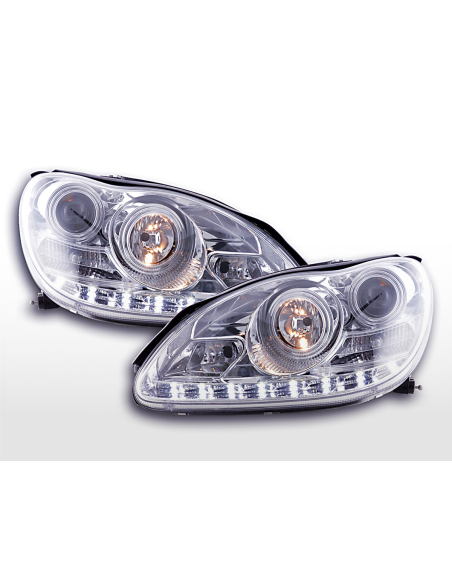 Faro Daylight LED DRL look Mercedes Classe S W220 02-05 cromato