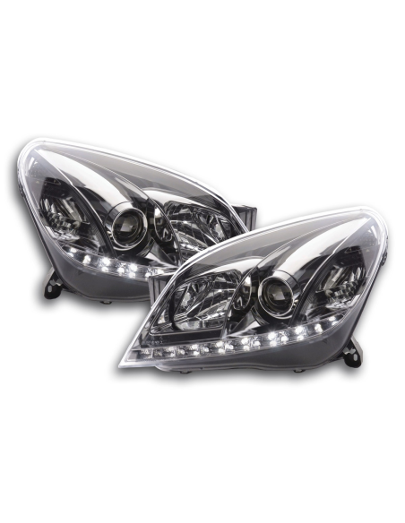 Faro Daylight LED DRL look Opel Astra H cromato