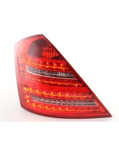 Set di luci posteriori a LED Mercedes Classe S 221 05-09 rosso / trasparente 2