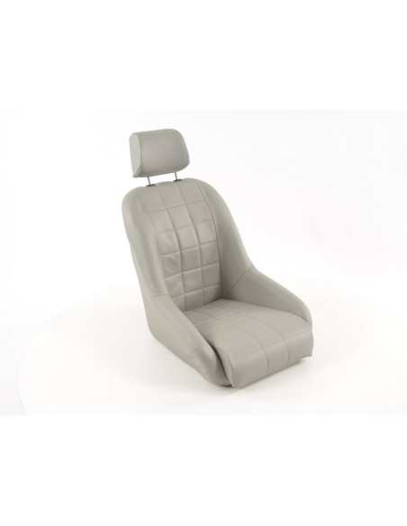 Seggiolini auto classici FK, set completo di sedili avvolgenti in stile retrò, grigio