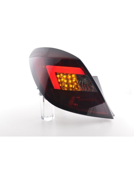 Set di luci posteriori a LED Opel Corsa D 5 porte. 06-10 rosso / nero