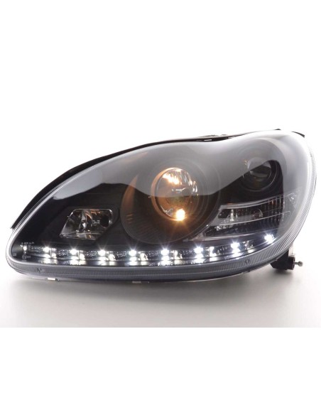Daylight faro LED DRL look Mercedes Classe S W220 02-05 nero