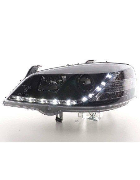 Daylight faro LED DRL look Opel Astra G 98-03 nero