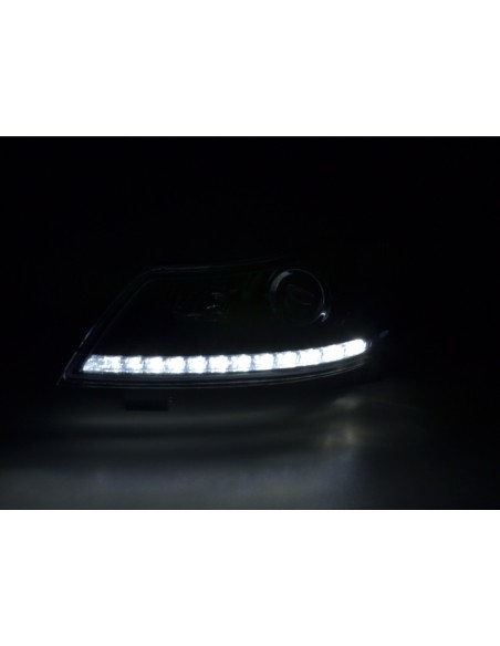 Set fari Daylight Luci di marcia diurna a LED Skoda Oktavia dal 2009 nere