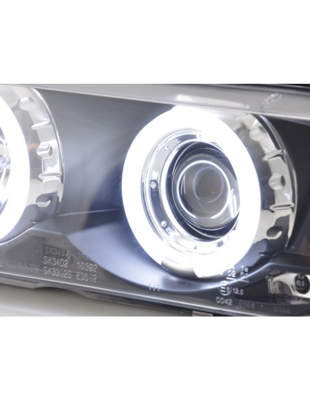 Set faro Angel Eyes CCFL BMW Serie 3 E36 Limo 92-98 nero