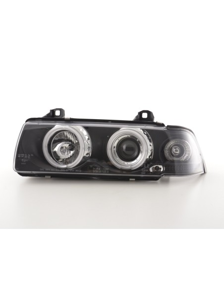 Set faro Angel Eyes CCFL BMW Serie 3 E36 Coupe / Cabrio 92-98 nero