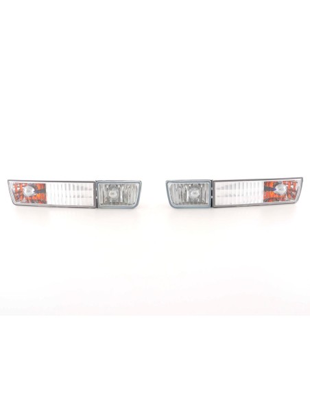 Set indicatori di direzione anteriori cromati inclusi fendinebbia VW Golf 3 / Vento tipo 1HXO, 1EXO