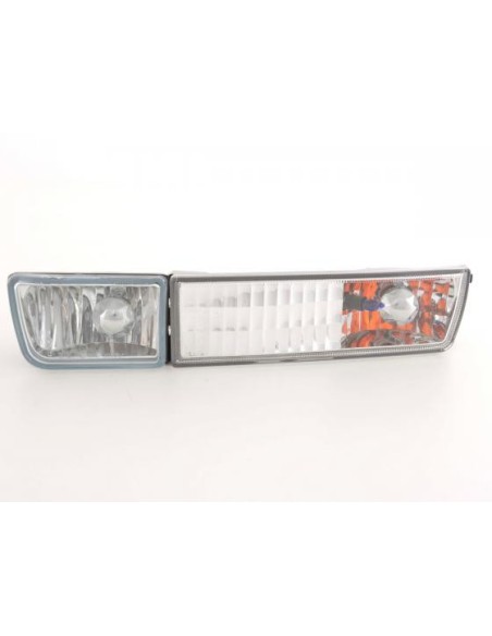 Set indicatori di direzione anteriori cromati inclusi fendinebbia VW Golf 3 / Vento tipo 1HXO, 1EXO