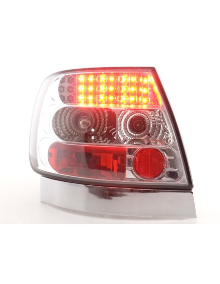 Set fanali posteriori a LED Audi A4 berlina tipo B5 95-00 cromato S4 / TDI