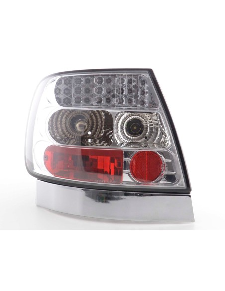 Set fanali posteriori a LED Audi A4 berlina tipo B5 95-00 cromato S4 / TDI