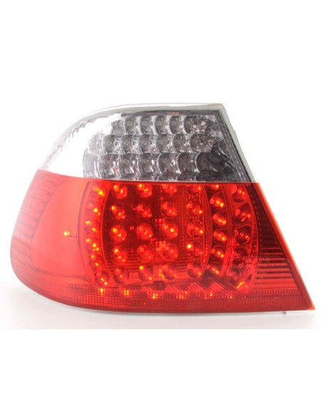 Fanali posteriori a LED BMW Serie 3 Coupe tipo E46 99-02 trasparente / rosso