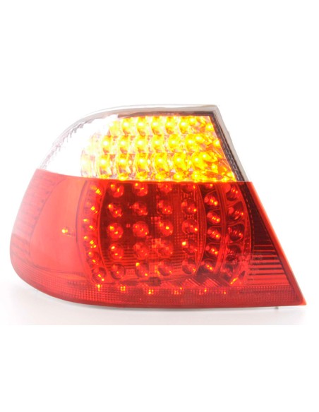 Fanali posteriori a LED BMW Serie 3 Coupe tipo E46 99-02 trasparente / rosso
