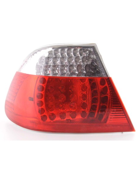Fanali posteriori a LED BMW Serie 3 Coupe tipo E46 99-02 trasparente / rosso