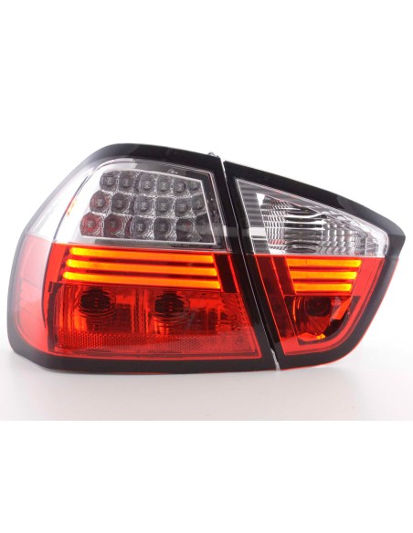 Set di luci posteriori a LED BMW Serie 3 berlina tipo E90 05-08 trasparente / rosso
