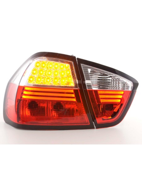Set di luci posteriori a LED BMW Serie 3 berlina tipo E90 05-08 trasparente / rosso