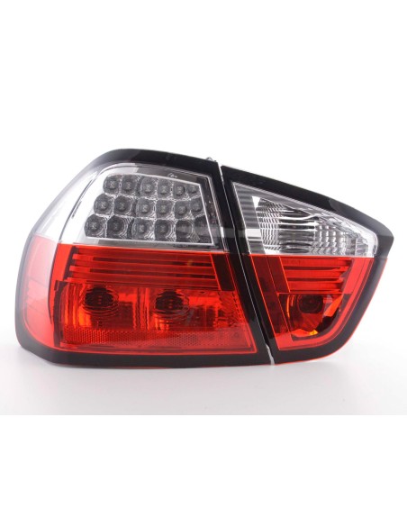 Set di luci posteriori a LED BMW Serie 3 berlina tipo E90 05-08 trasparente / rosso