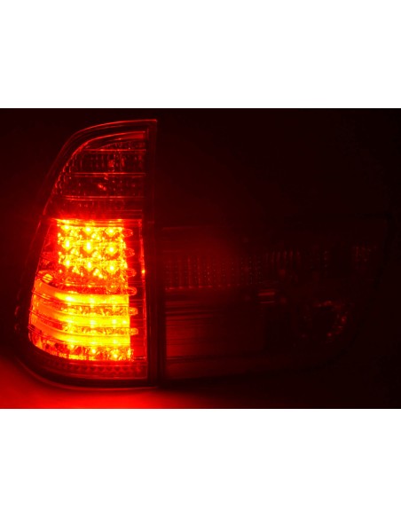 Set di luci posteriori a LED BMW X5 tipo E53 98-02 trasparente / rosso