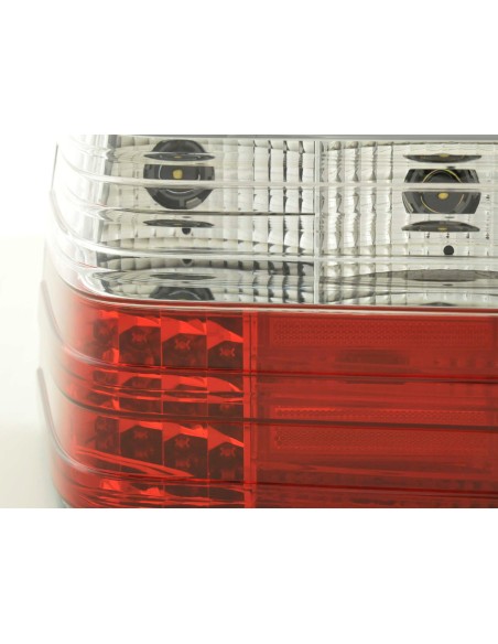 Fanali posteriori a LED set Mercedes Classe E berlina W124 85-96 trasparente / rosso