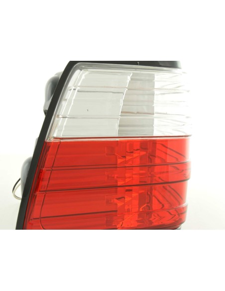 Fanali posteriori a LED set Mercedes Classe E berlina W124 85-96 trasparente / rosso