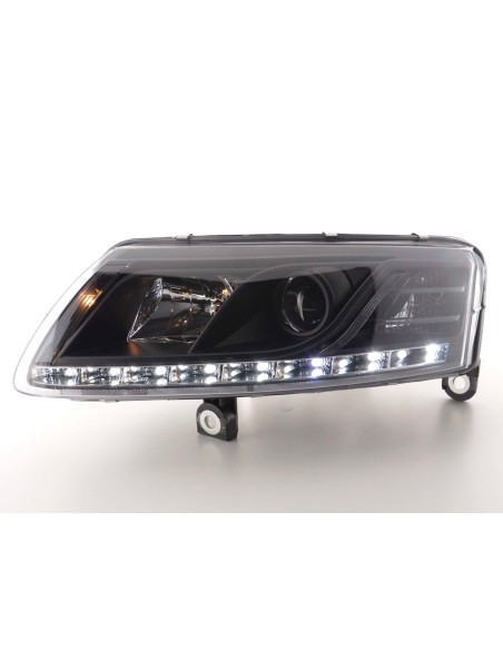 Set di fari Xenon Daylight Luci di marcia diurna a LED Audi A6 tipo 4F 04-08 nere