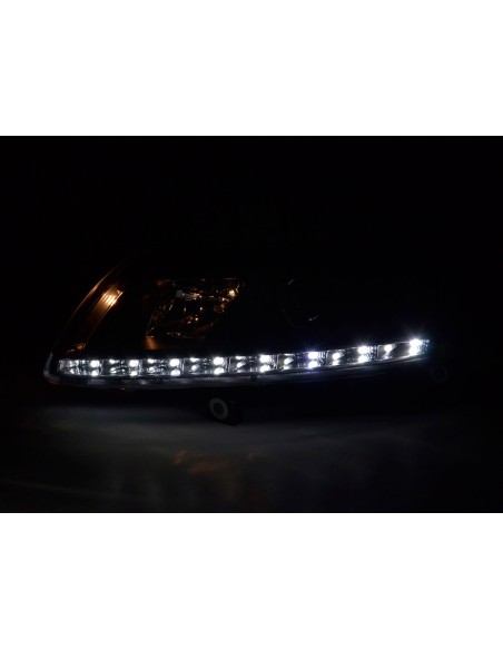 Set di fari Xenon Daylight Luci di marcia diurna a LED Audi A6 tipo 4F 04-08 nere