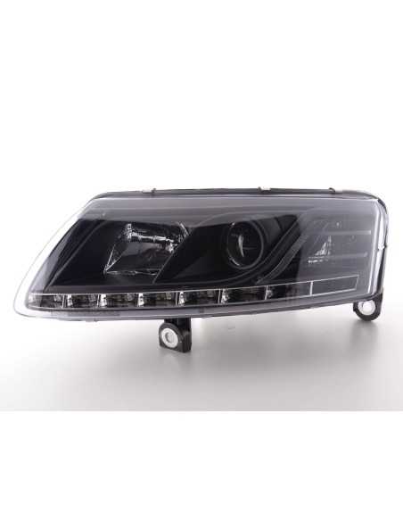 Set di fari Xenon Daylight Luci di marcia diurna a LED Audi A6 tipo 4F 04-08 nere