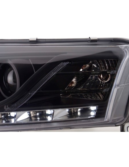 Set di fari Xenon Daylight Luci di marcia diurna a LED Audi A6 tipo 4F 04-08 nere
