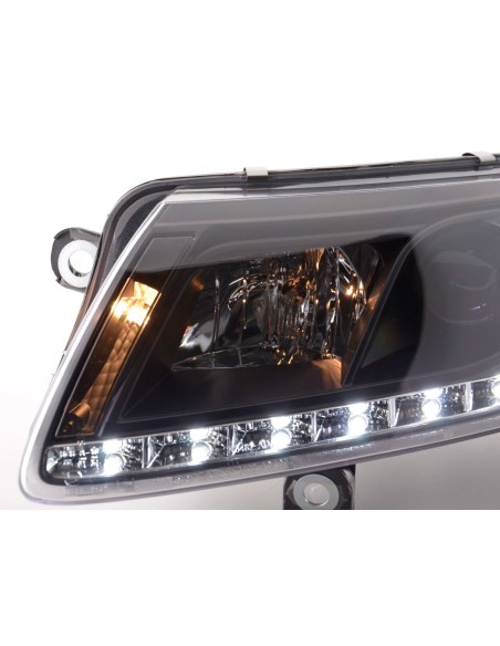 Set di fari Xenon Daylight Luci di marcia diurna a LED Audi A6 tipo 4F 04-08 nere