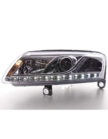 Faro Daylight LED DRL look Audi A6 tipo 4F 04-08 cromato