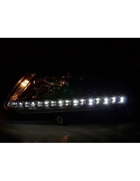 Faro Daylight LED DRL look Audi A6 tipo 4F 04-08 cromato