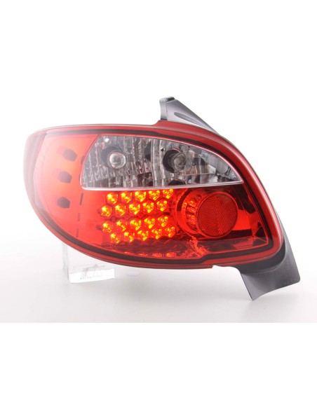 Fanali posteriori LED set Peugeot 206 3/5 porte. senza decappottabile 98-05 rossa