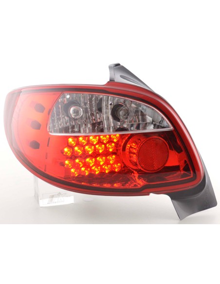 Fanali posteriori LED set Peugeot 206 3/5 porte. senza decappottabile 98-05 rossa