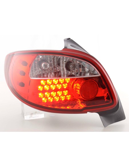 Fanali posteriori LED set Peugeot 206 3/5 porte. senza decappottabile 98-05 rossa