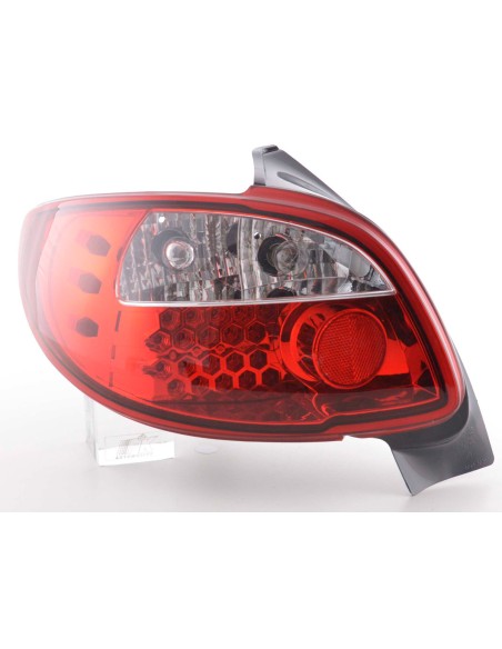 Fanali posteriori LED set Peugeot 206 3/5 porte. senza decappottabile 98-05 rossa