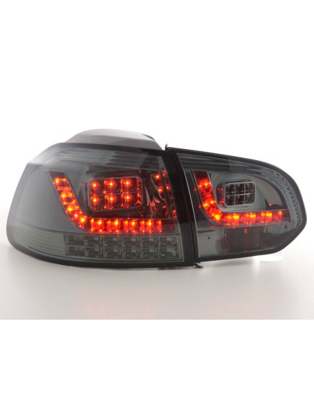 Fanali posteriori a LED set VW Golf 6 tipo 1K dal 2008 al 2012 neri con indicatori LED