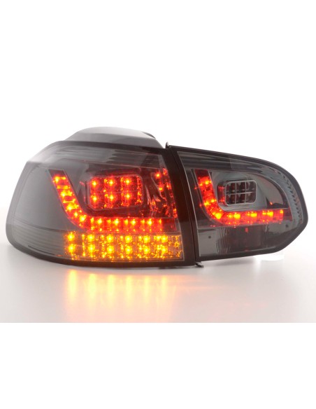 Fanali posteriori a LED set VW Golf 6 tipo 1K dal 2008 al 2012 neri con indicatori LED