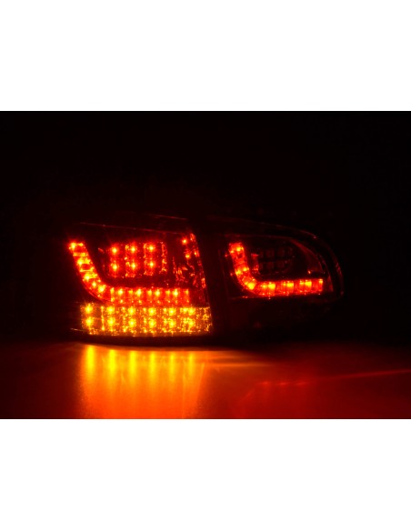 Fanali posteriori a LED set VW Golf 6 tipo 1K dal 2008 al 2012 neri con indicatori LED