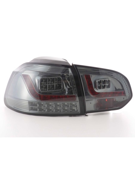 Fanali posteriori a LED set VW Golf 6 tipo 1K dal 2008 al 2012 neri con indicatori LED